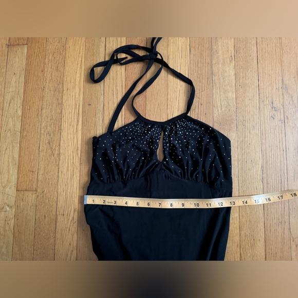 Y2K Vintage Halter Dress with Rhinestones and Cutouts - Picture 3 of 7